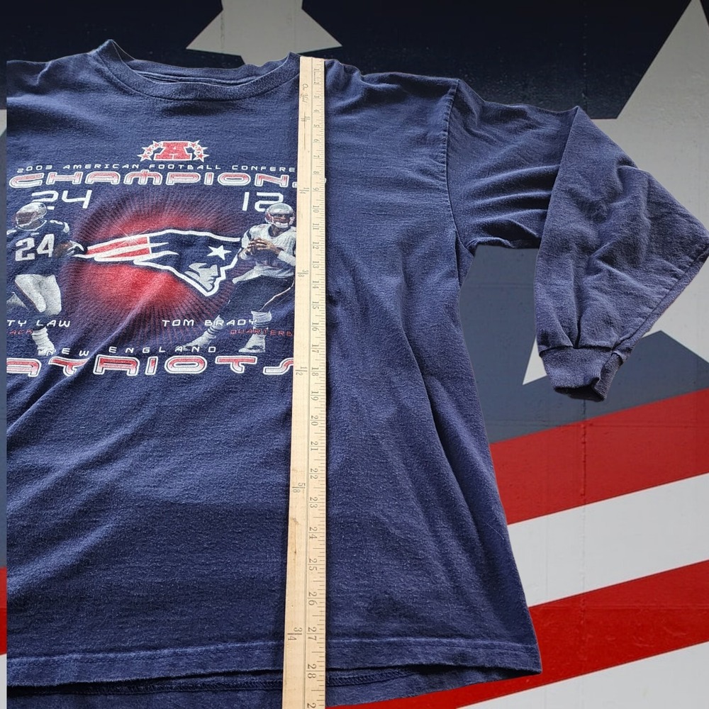 Vintage '03 New England Patriots 2003 AFC Champions Longsleeve Shirt Brady Team - Picture 11 of 11